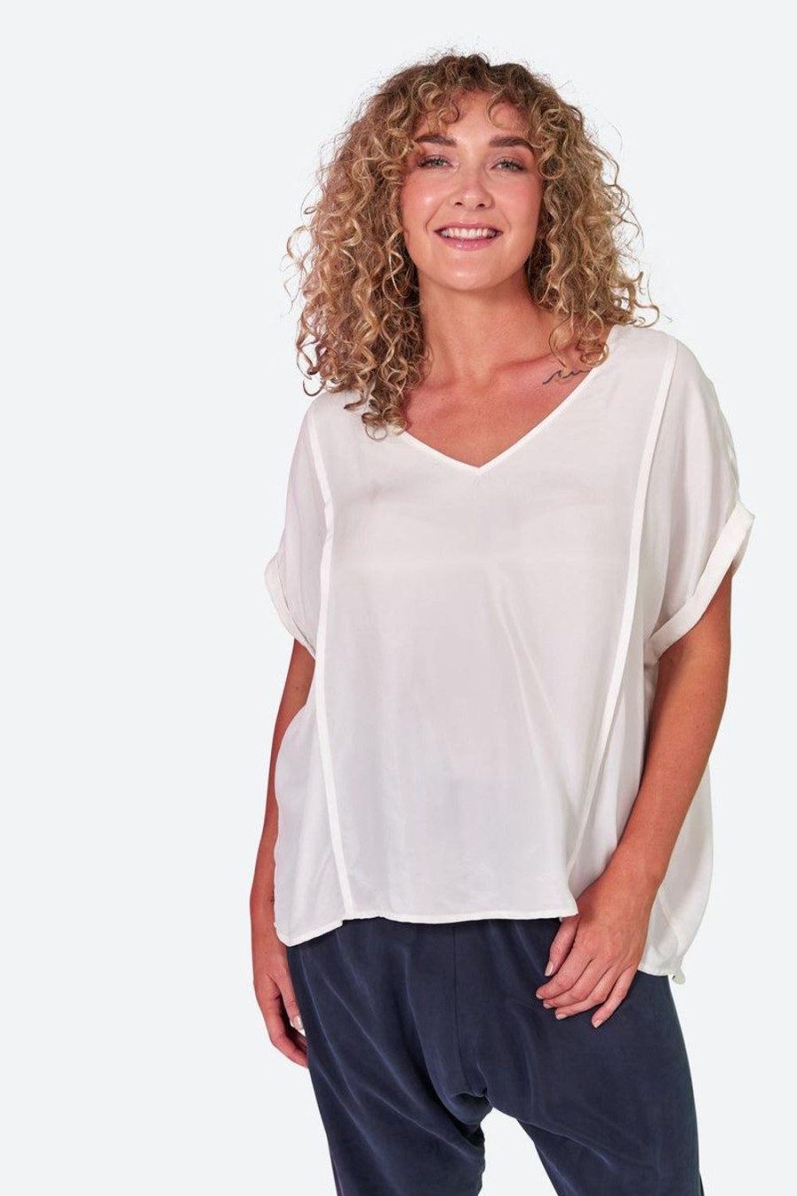 Tops | Eb & Ive Elixir Top - Blanc