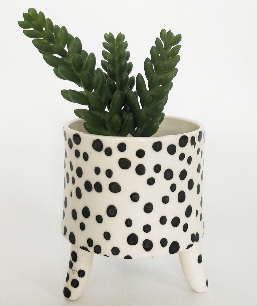 Pots, Planters & Vases | Urban Products Noah Planter With Legs Black & White - Small