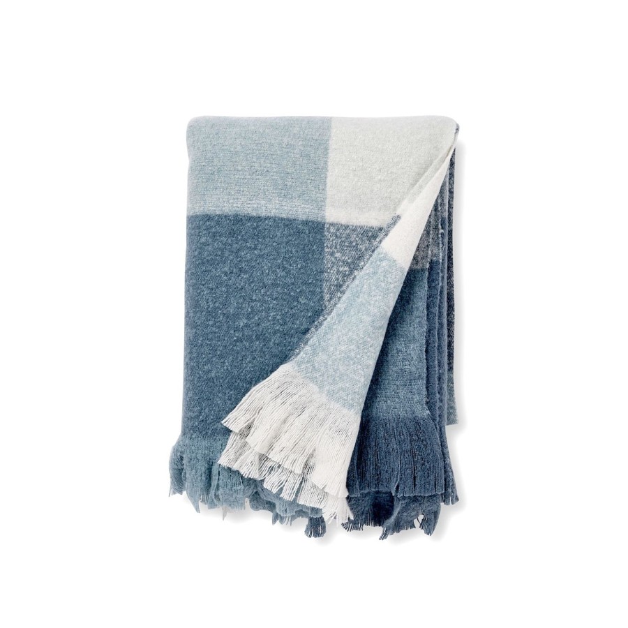 Soft Furnishings | Madras Link Garner Check Blue Throw 160X200Cm