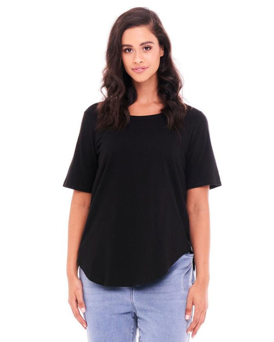 Tops | Betty Basics Ariana Tee - Black