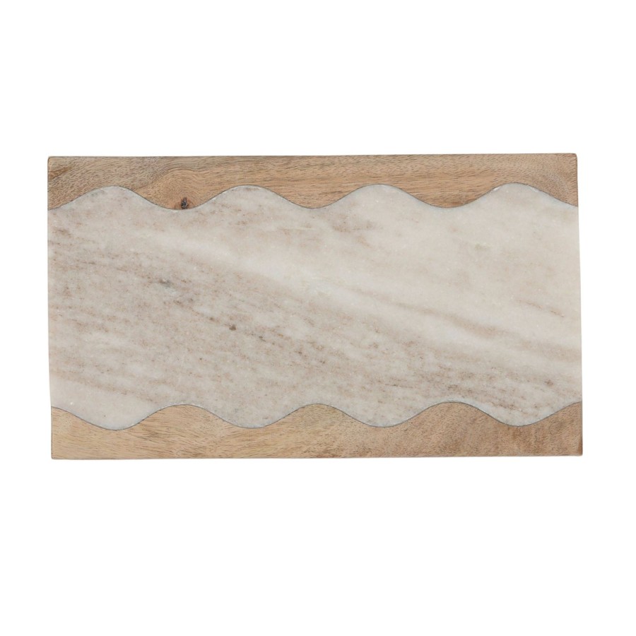 Dining & Entertaining | Coast To Coast Home Ondulee Rectangle Marble/Wood Board 18X32Cm