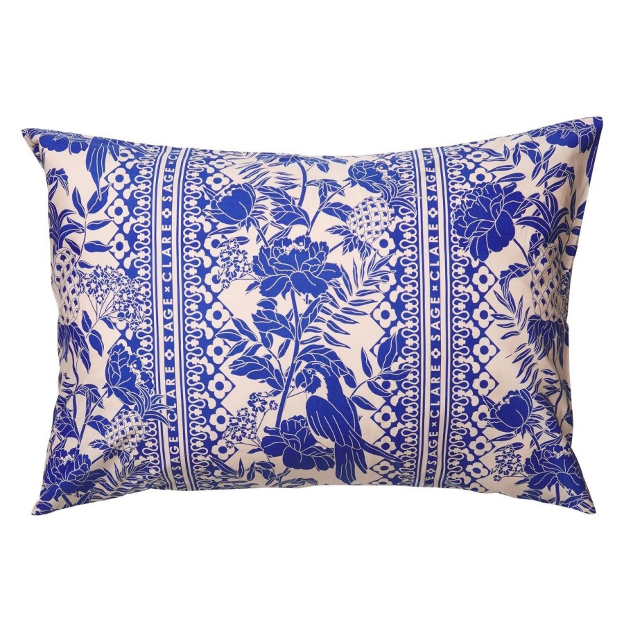 Soft Furnishings | PLAY by Sage & Clare Alexa Cotton Pillowcase - Lapis - Standard