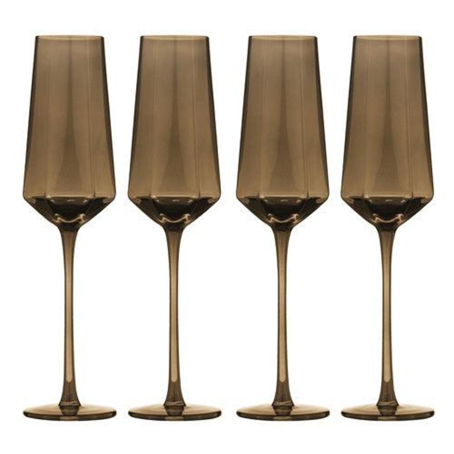 Dining & Entertaining | Ladelle Jaxon Espresso 4Pk Champagne Glass