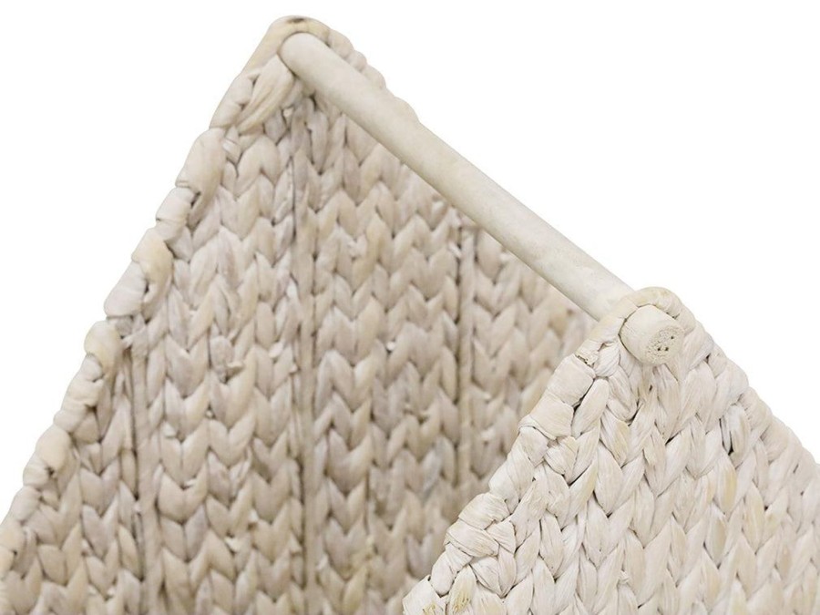 Decor Items | Robert Mark Magazine Woven Basket - White Wash