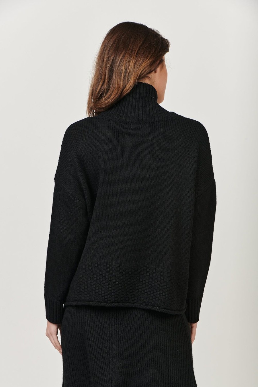 Knitwear & Jumpers | Olive Et Julie Cashmere Blend Roll Neck Jumper - Black