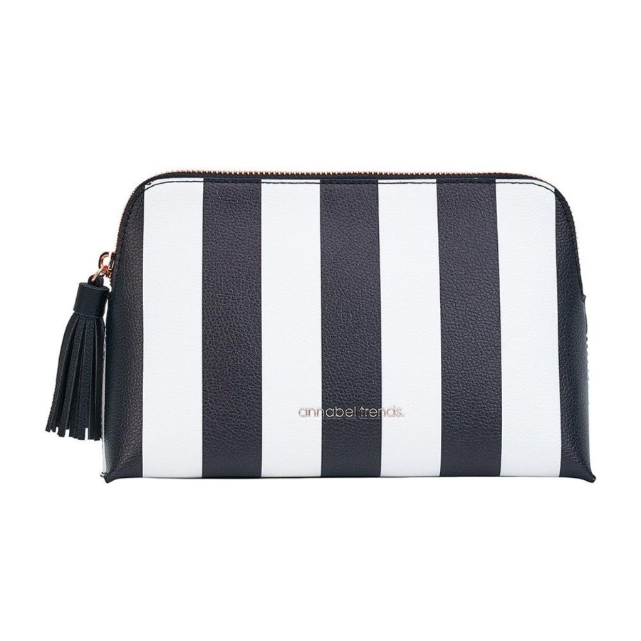 Travel & Outdoors | Annabel Trends Vanity Bag Medium - Black & White Stripe