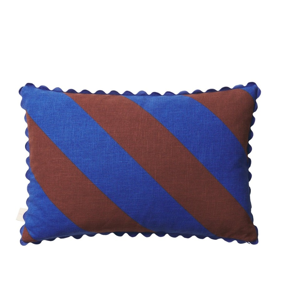 Soft Furnishings | PLAY by Sage & Clare Blanca Ric-Rac Cushion - Blue Jay