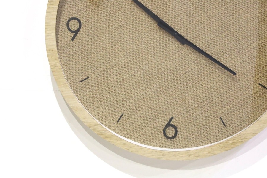 Wall Decor | Robert Mark Lulu Linen Face Wall Clock With Glass Face 60Cm