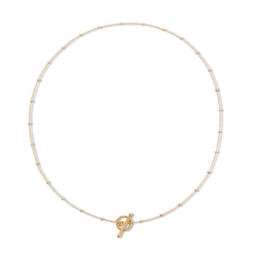 Jewellery | Palas Golden Fob Necklace - 18K Gold Plate