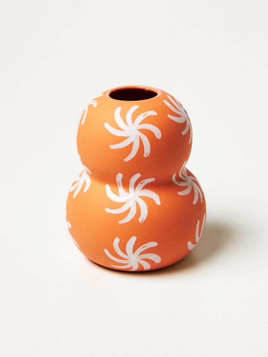 Pots, Planters & Vases | Jones & Co Happy Vase Swirl Orange