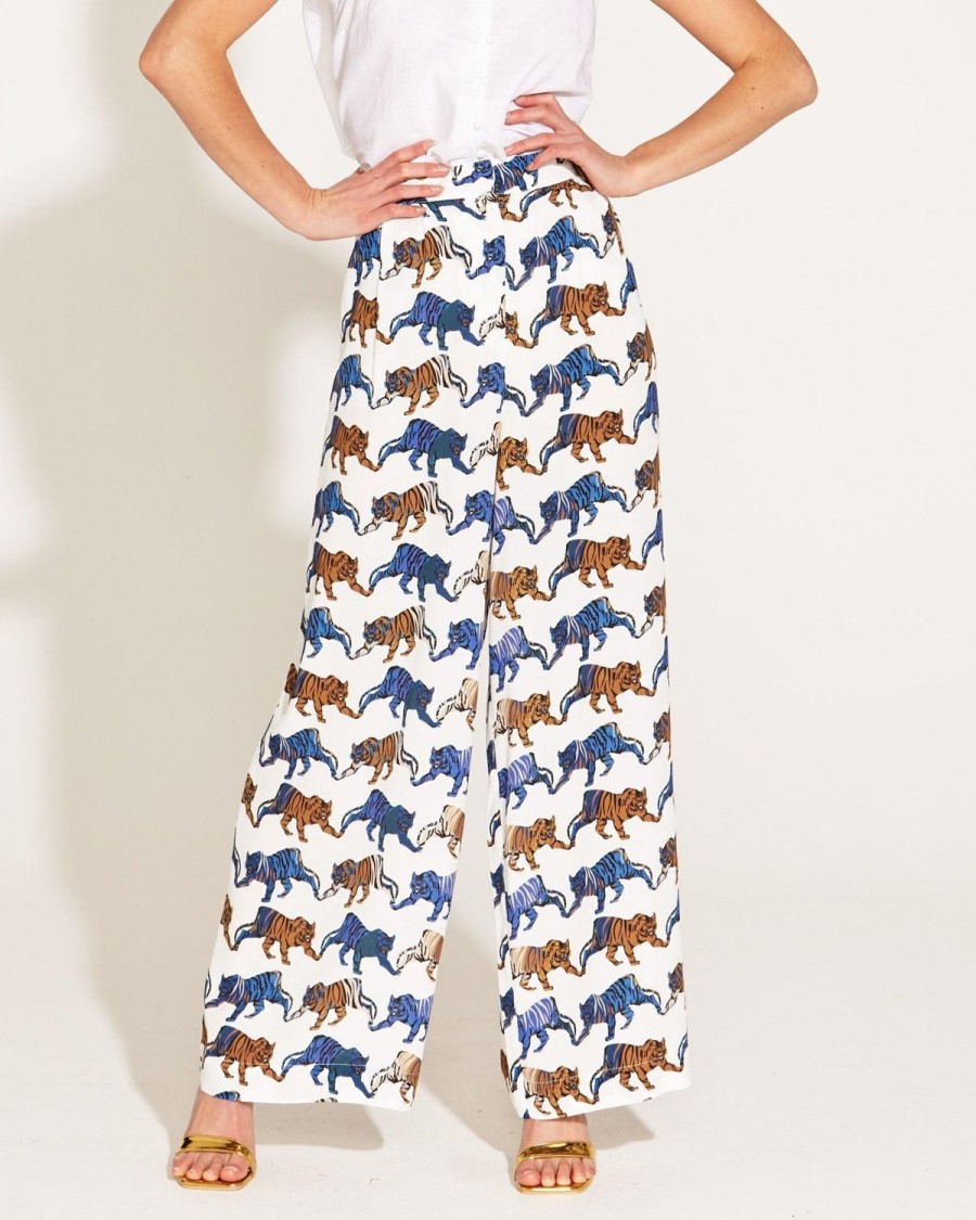 Pants | Fate + Becker Queen Of The Jungle Wide Leg Pant - Tigers