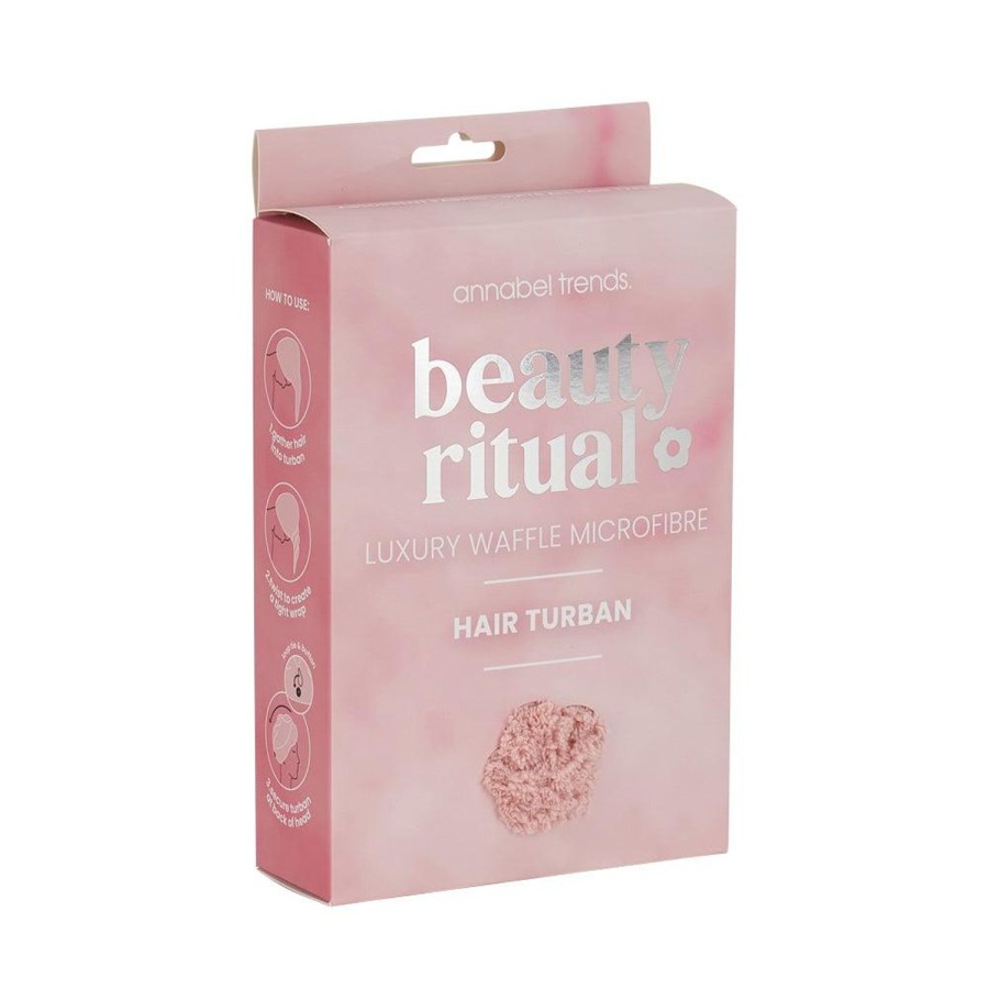 Beauty & Well-Being | Annabel Trends Beauty Ritual - Luxury Waffle Hair Turban - Dusty Pink