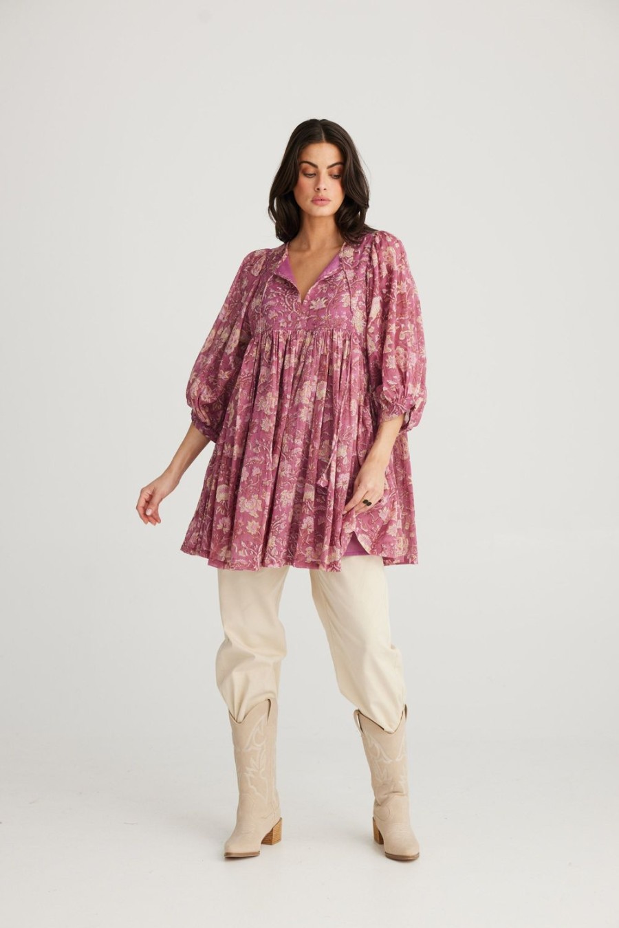 Tops | Talisman Wisteria Tunic - Orchid Haze