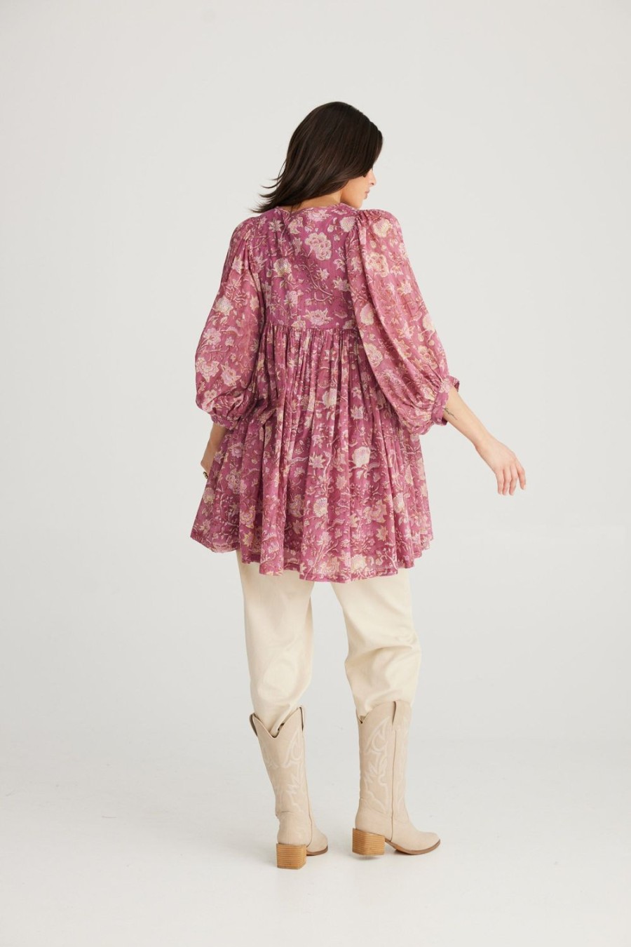 Tops | Talisman Wisteria Tunic - Orchid Haze