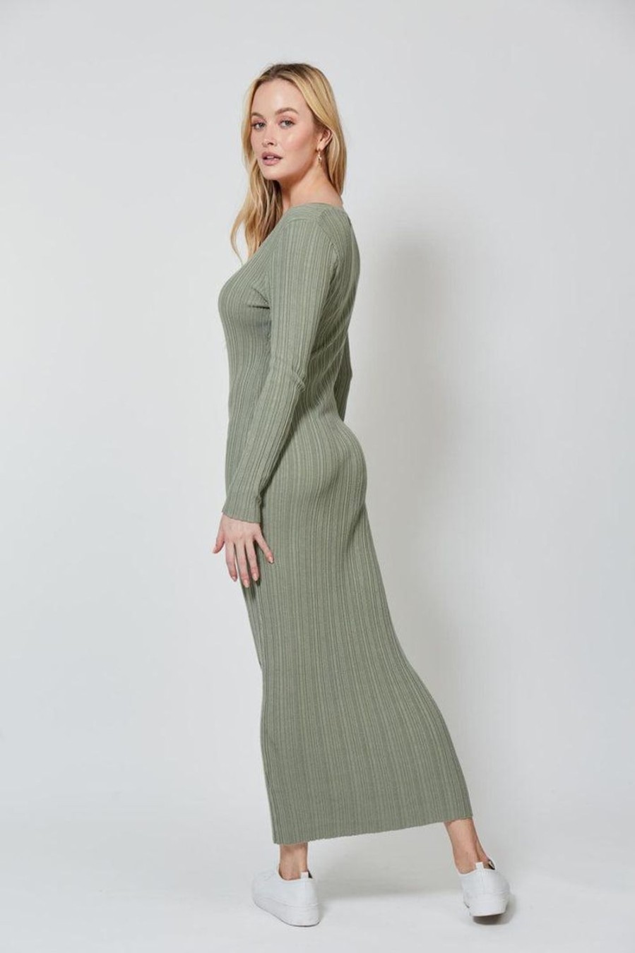 Dresses | Isle Of Mine Twiggy Knit Dress - Moss