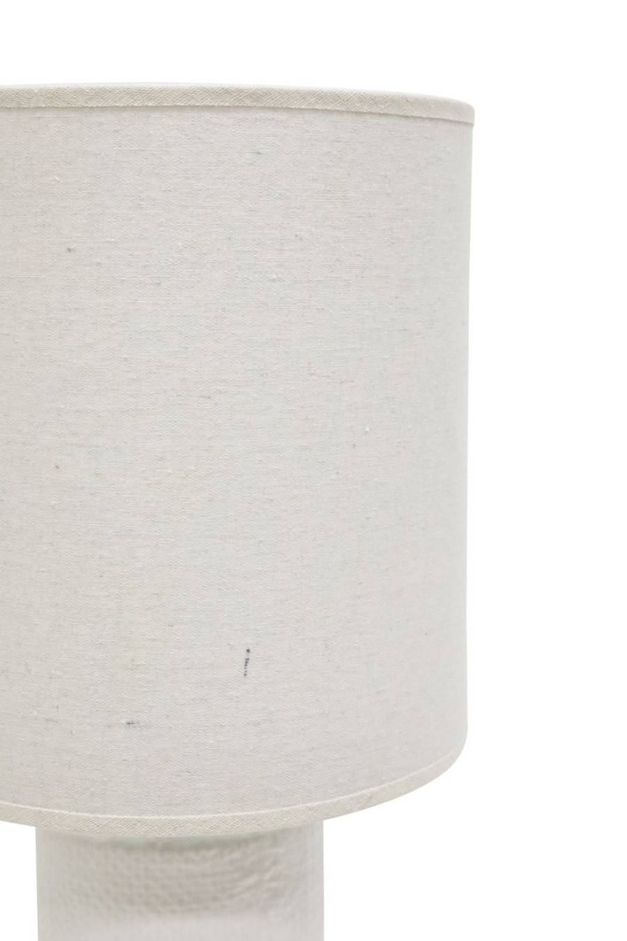 Lighting | Robert Mark Hessian Cylinder Lamp - White