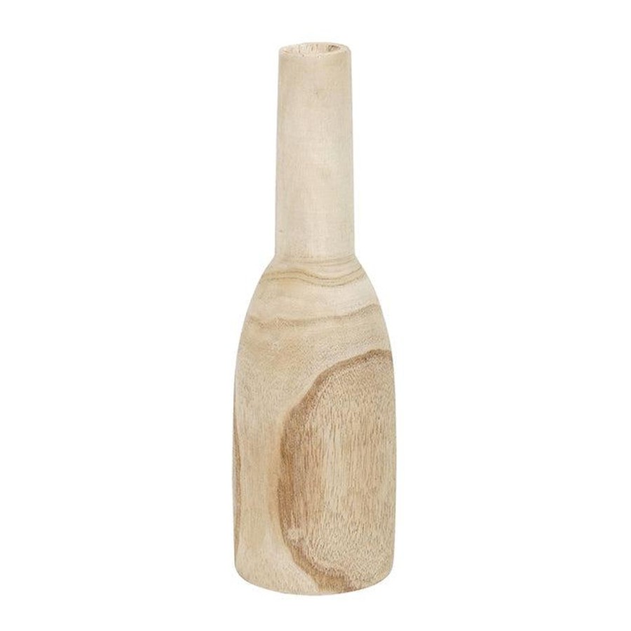 Decor Items | Pure Homewares Aneheim Timber Natural Bottle Narrow