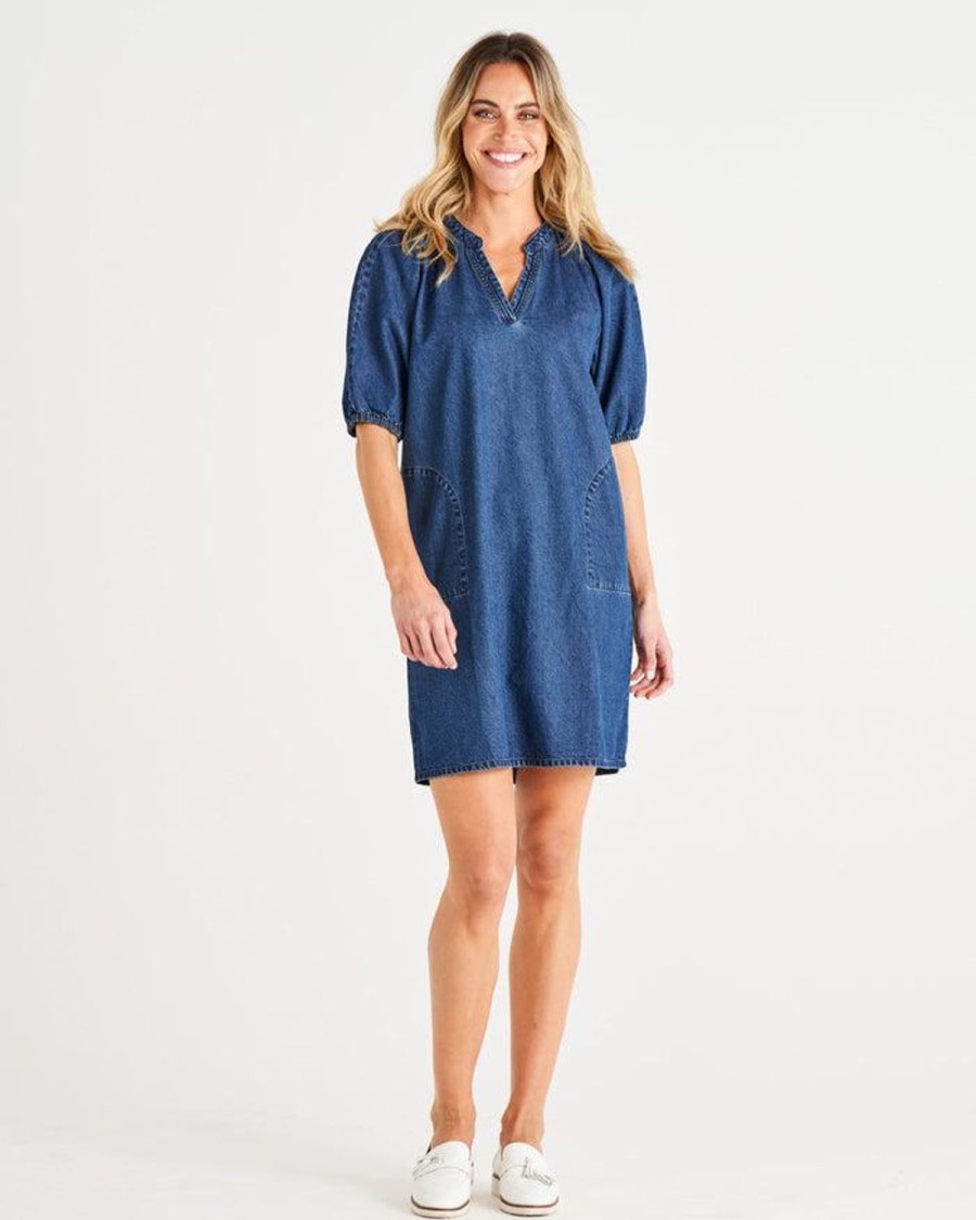 Dresses | Betty Basics Mahalo Denim Dress - Blue Wash