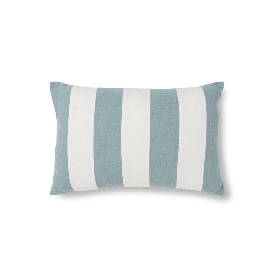 Soft Furnishings | Madras Link Andy Stripe Light Blue Cushion 40X60Cm