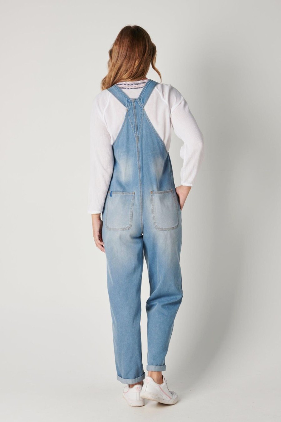 Playsuits, Jumpsuits & Overalls | One Ten Willow Zip Front Overall - Light Blue