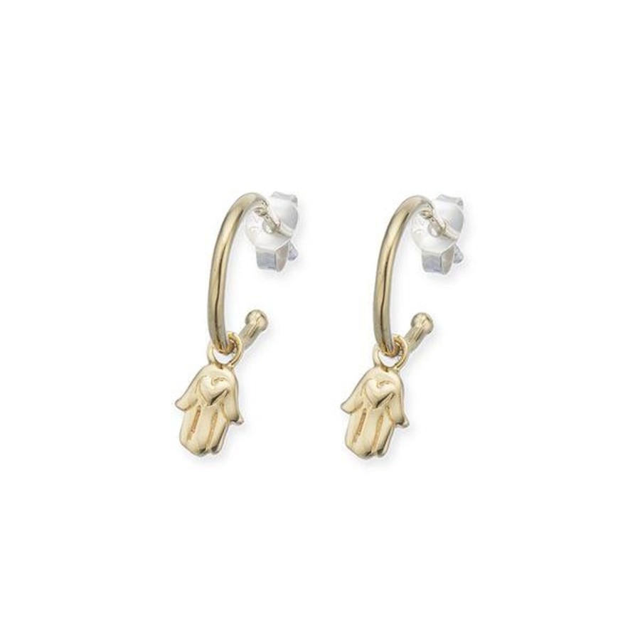 Jewellery | Palas Hamsa Hand Hoop Earrings