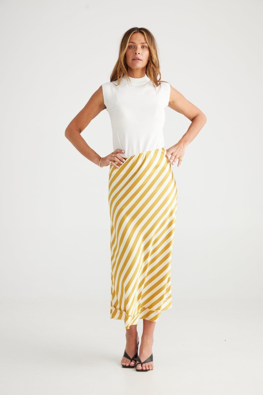 Skirts | Brave & True Carrington Skirt - Marigold Stripe