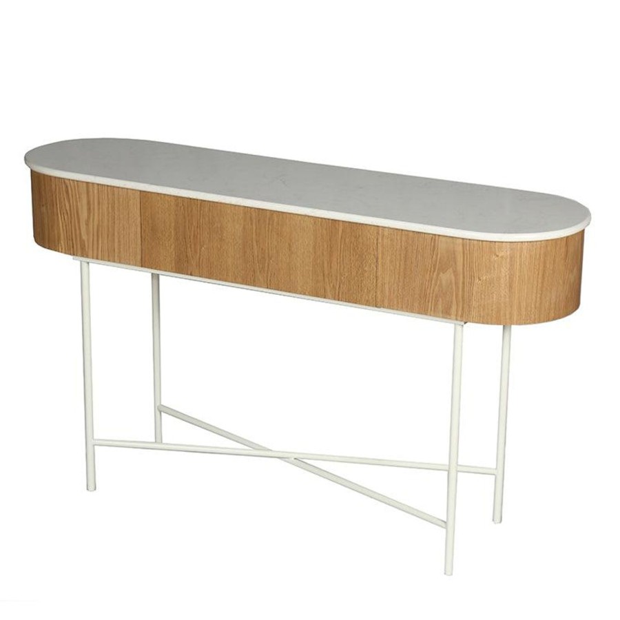 Furniture | Madras Link Adeline Oak Marble Console