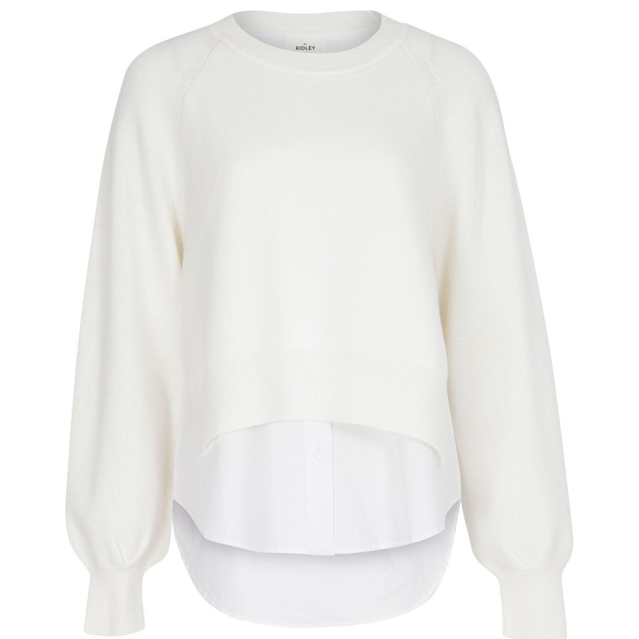 Knitwear & Jumpers | By RIDLEY Kathryn Sweater - Ivory/White Shirt