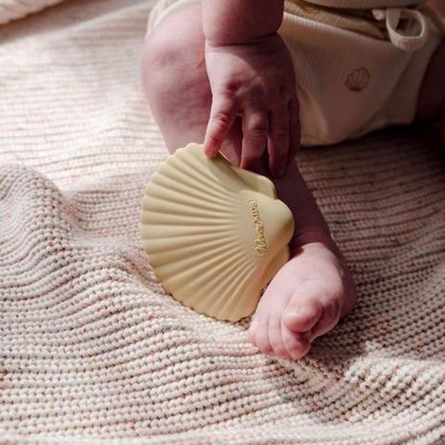 Nursery & Nurture | Woven Kids Silicone Seashell Teether - Sand