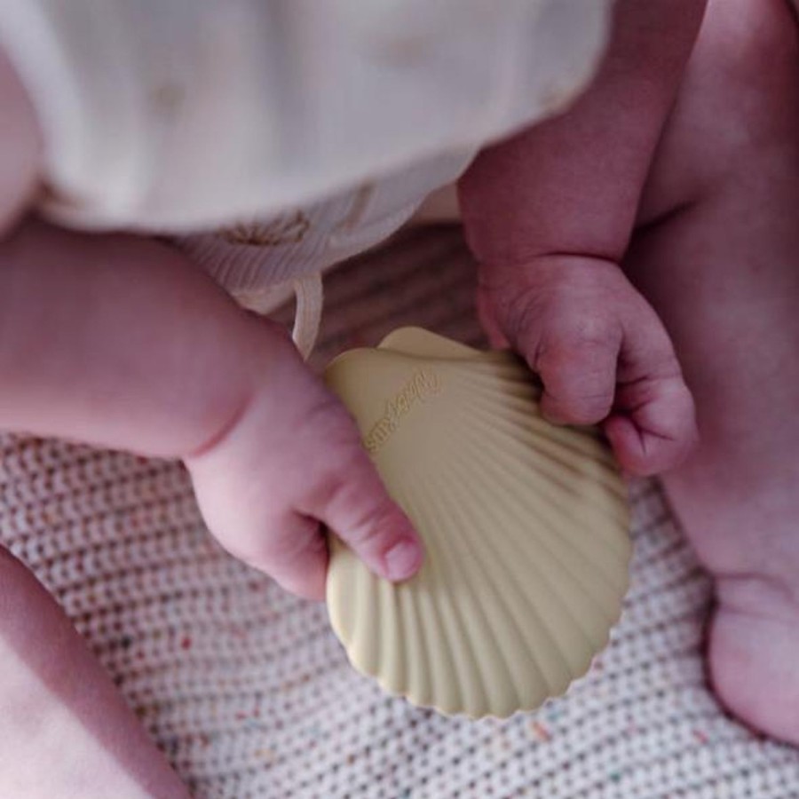 Nursery & Nurture | Woven Kids Silicone Seashell Teether - Sand