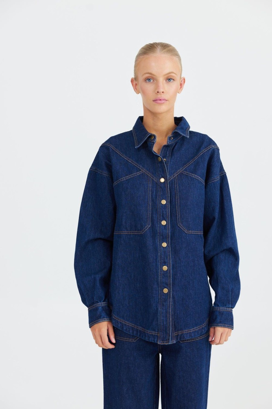 Tops | Daisy Says Violet Shirt - True Denim