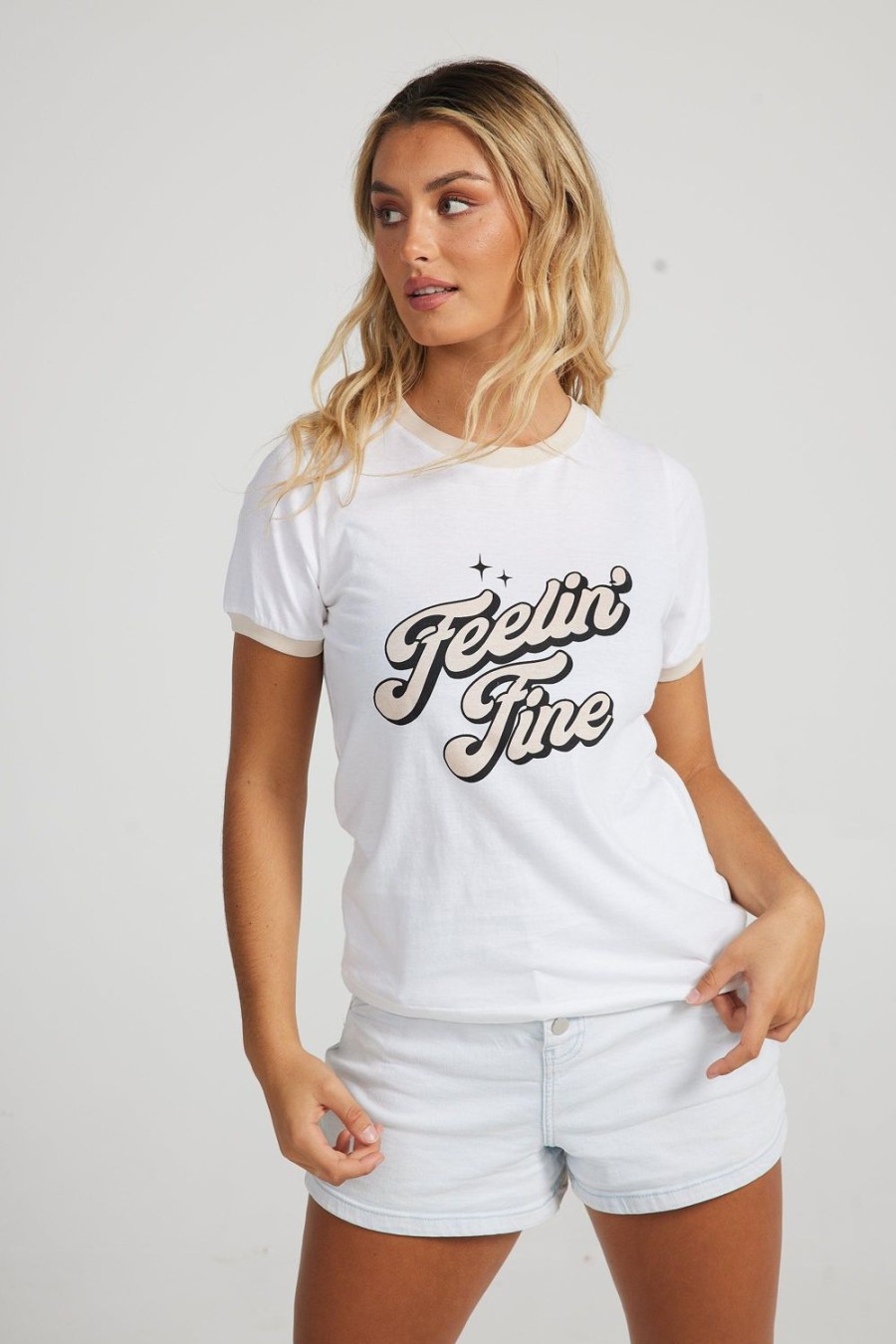 Tops | Talisman Feelin' Fine Ringer Tee