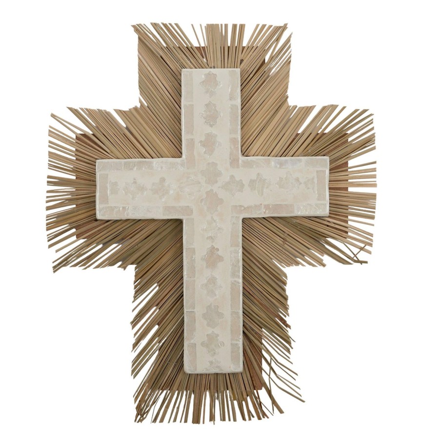 Wall Decor | Coast To Coast Home Chaye Inlay/Raffia Cross