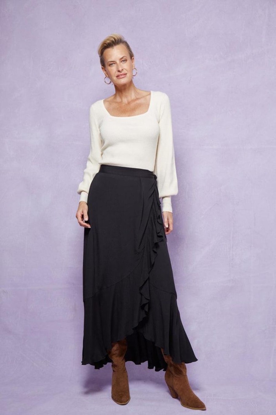 Skirts | Isle Of Mine Coppola Wrap Skirt - Onyx