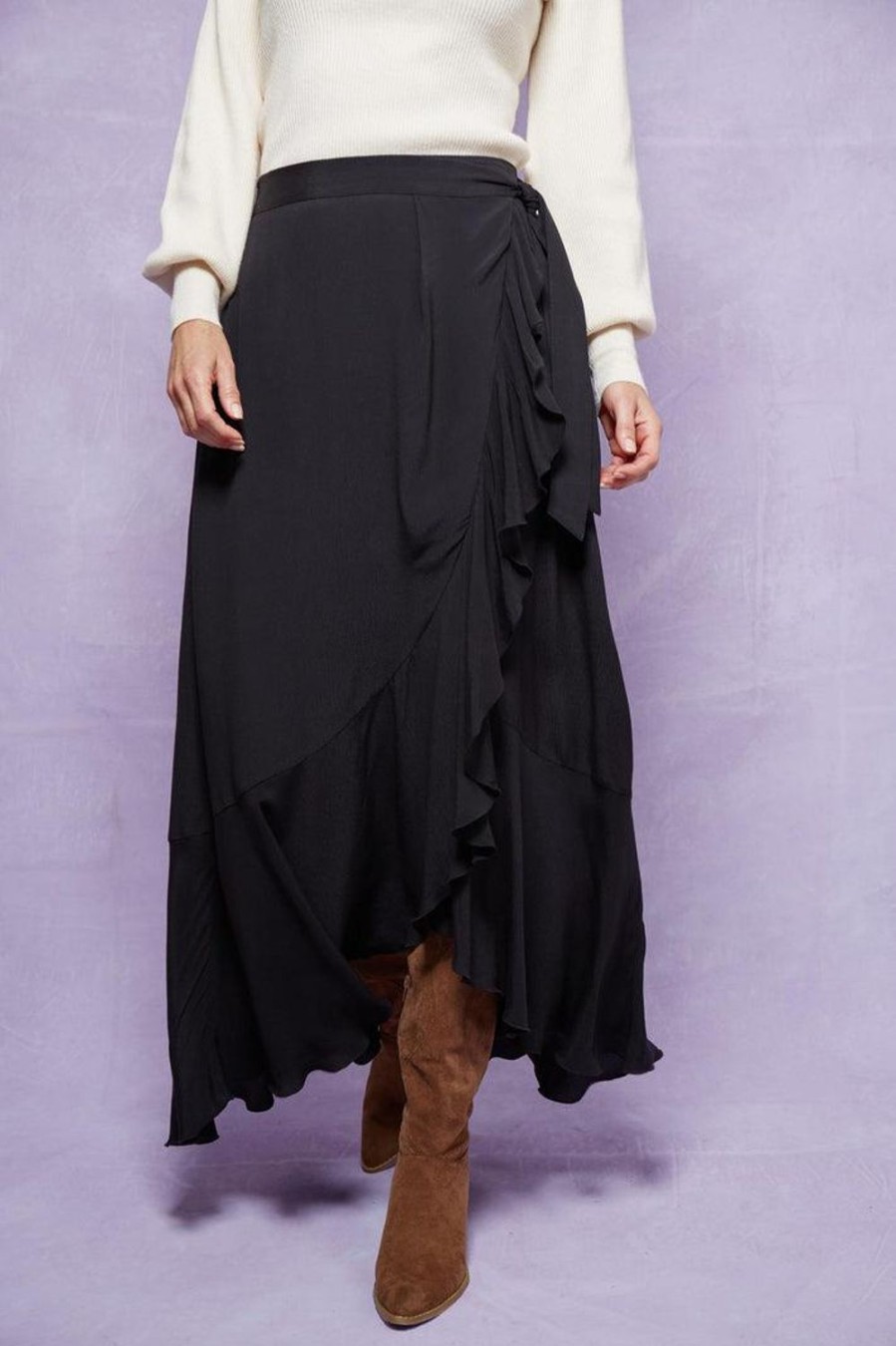 Skirts | Isle Of Mine Coppola Wrap Skirt - Onyx