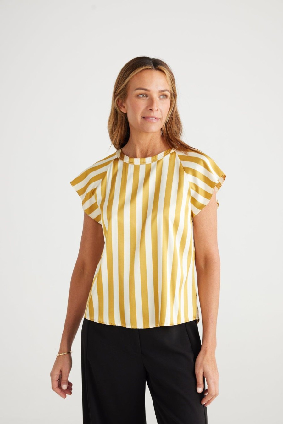 Tops | Brave & True Boulevard Top - Marigold Stripe