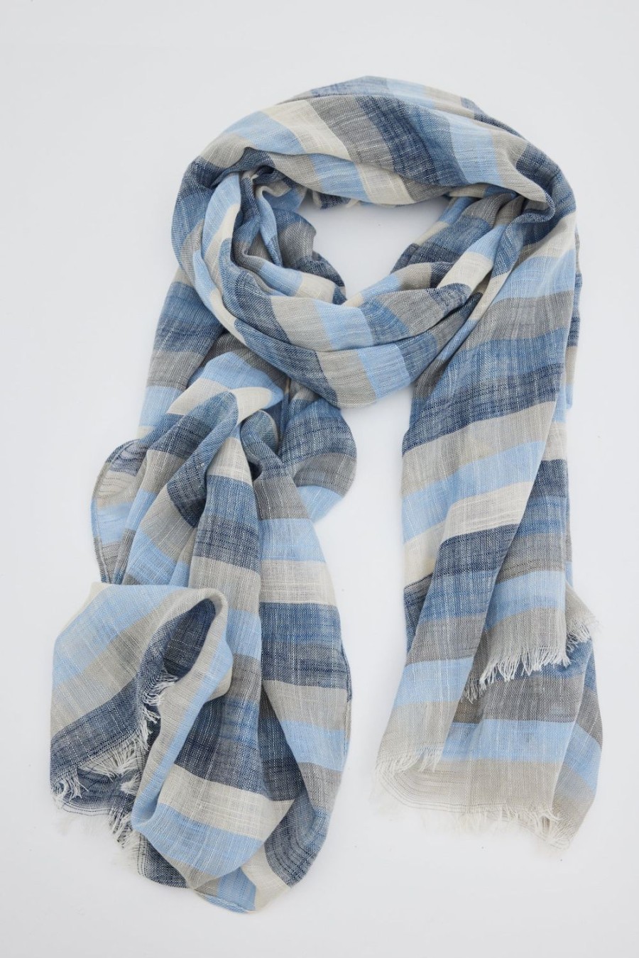 Scarves, Belts & Gloves | Holiday Oliver Scarf - Blue Stripes