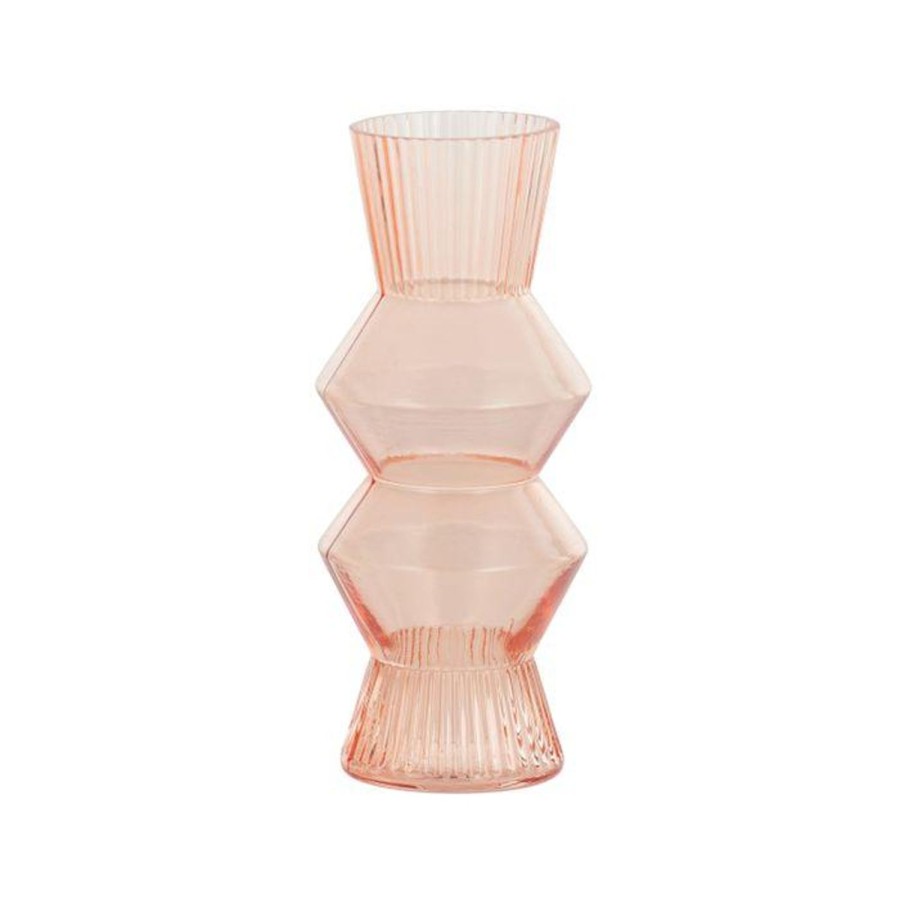 Pots, Planters & Vases | Coast To Coast Home Solana Pink Glass Vase - 16Cm