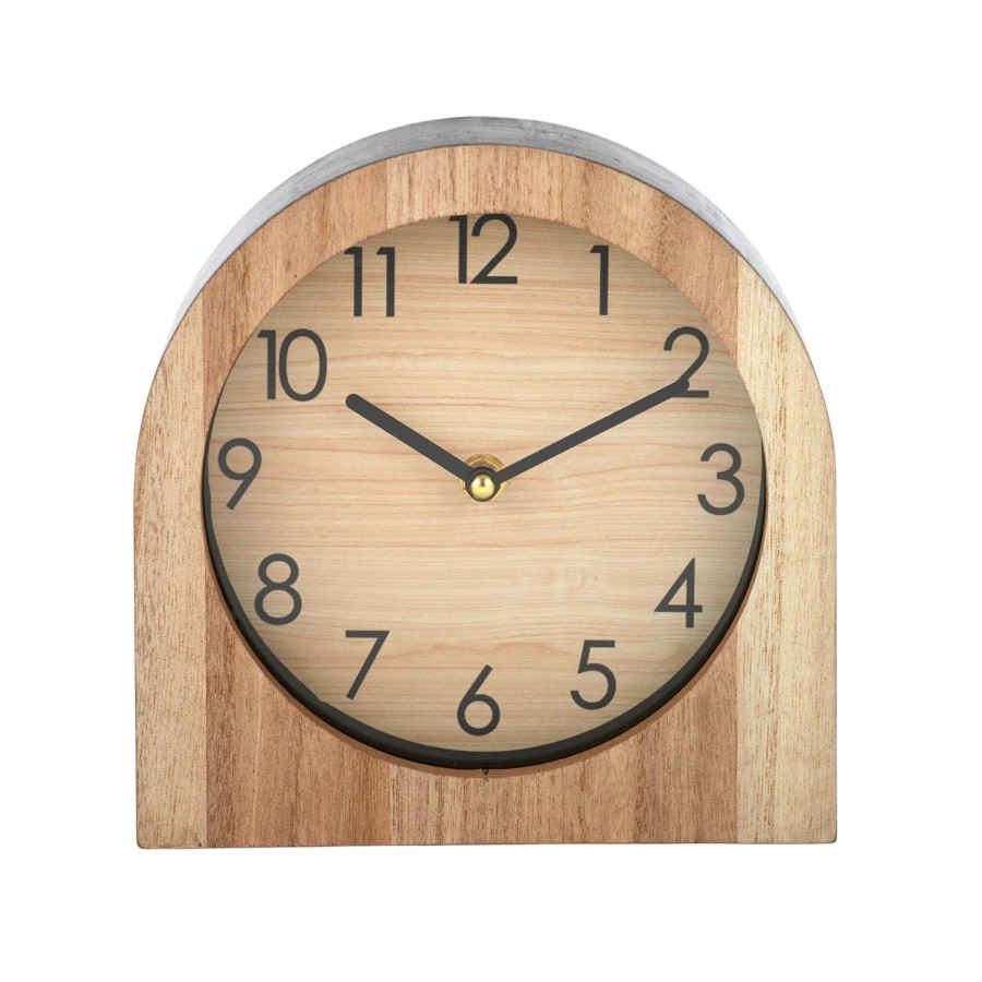 Decor Items | Coast To Coast Home Carnaby Wood Desk Clock 20Cm