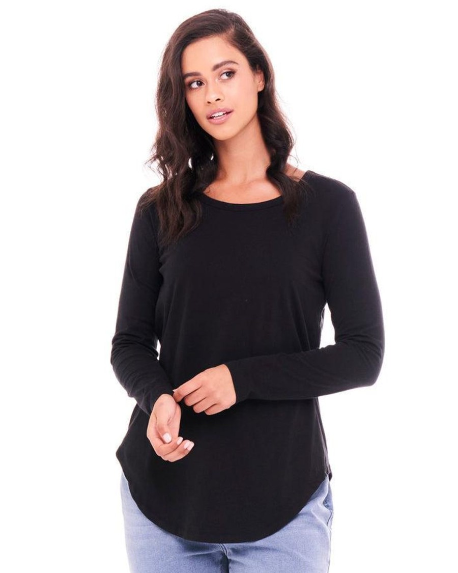 Tops | Betty Basics Megan Long Sleeve Top - Black