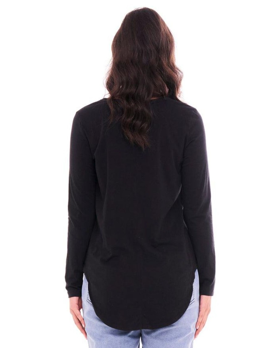 Tops | Betty Basics Megan Long Sleeve Top - Black