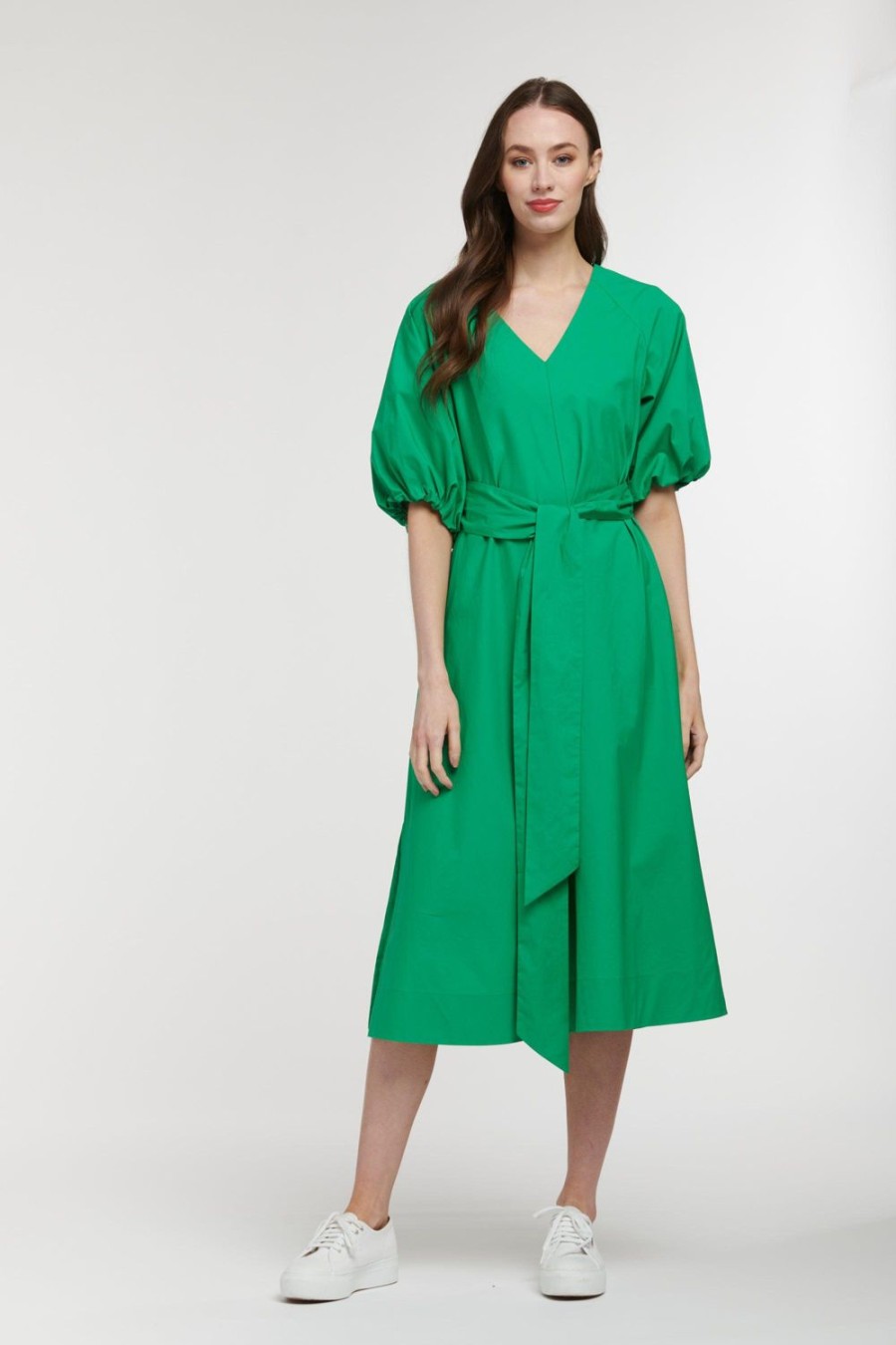 Dresses | 365 Days Bianca Puff Sleeve Dress- Jade