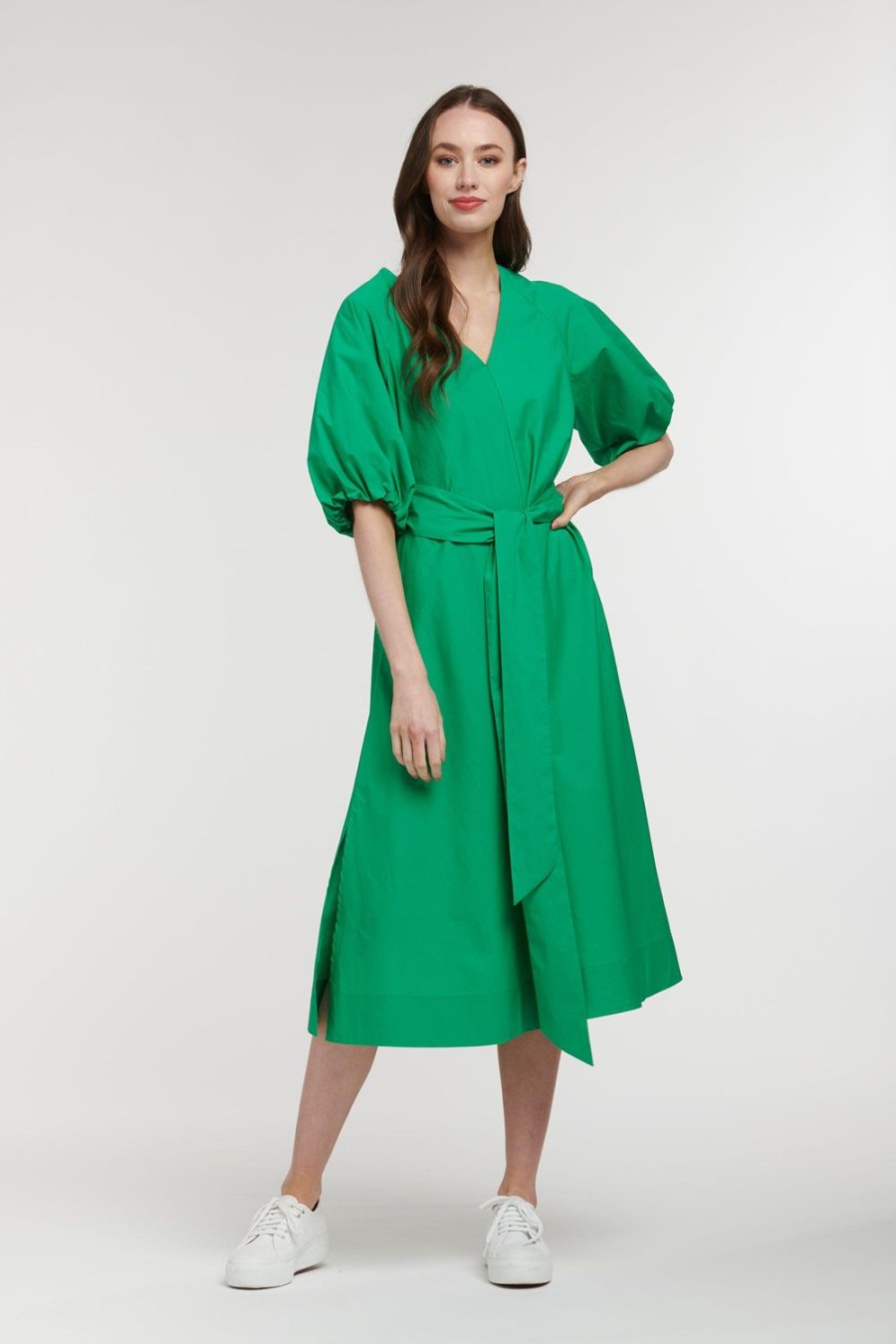 Dresses | 365 Days Bianca Puff Sleeve Dress- Jade