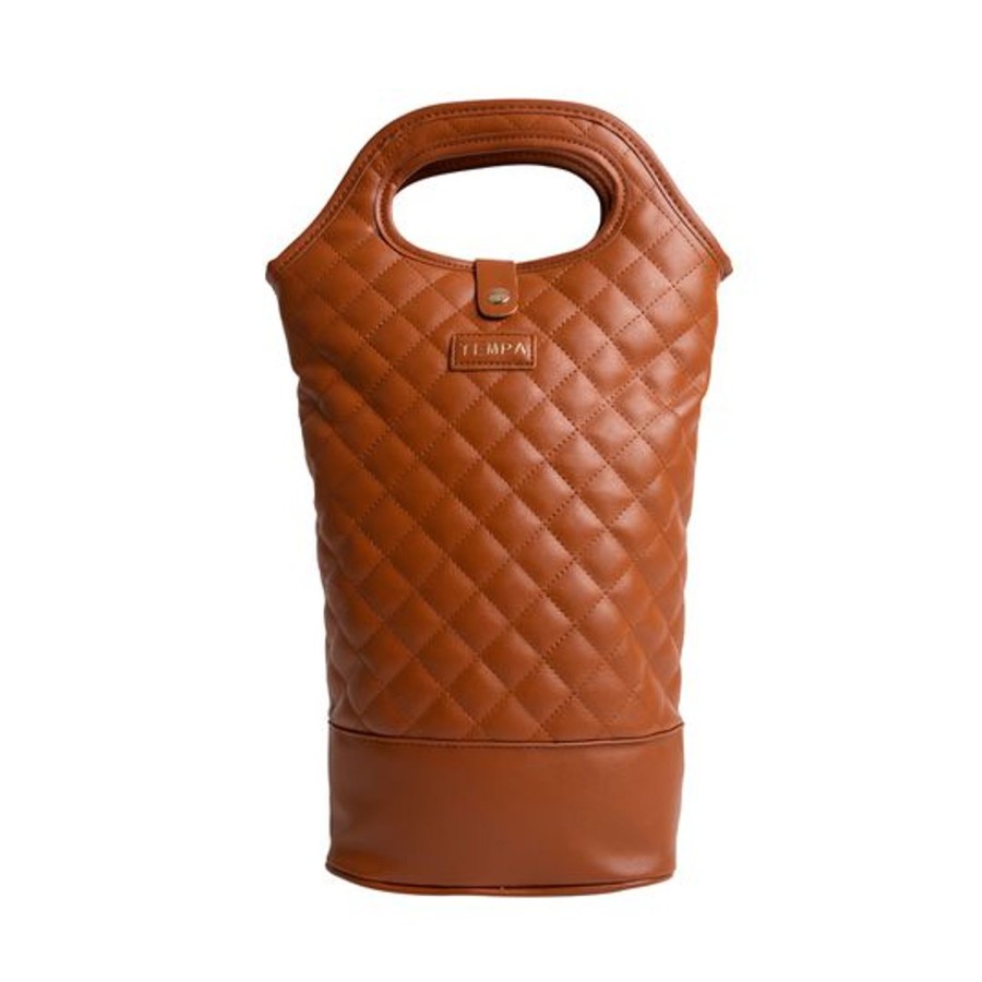 Travel & Outdoors | Ladelle Quilted Brown Insulated Double Wine Bag