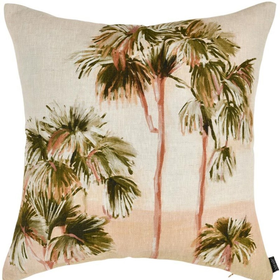 Soft Furnishings | Urban Road Tropical Sunset Linen Cushion 50X50Cm