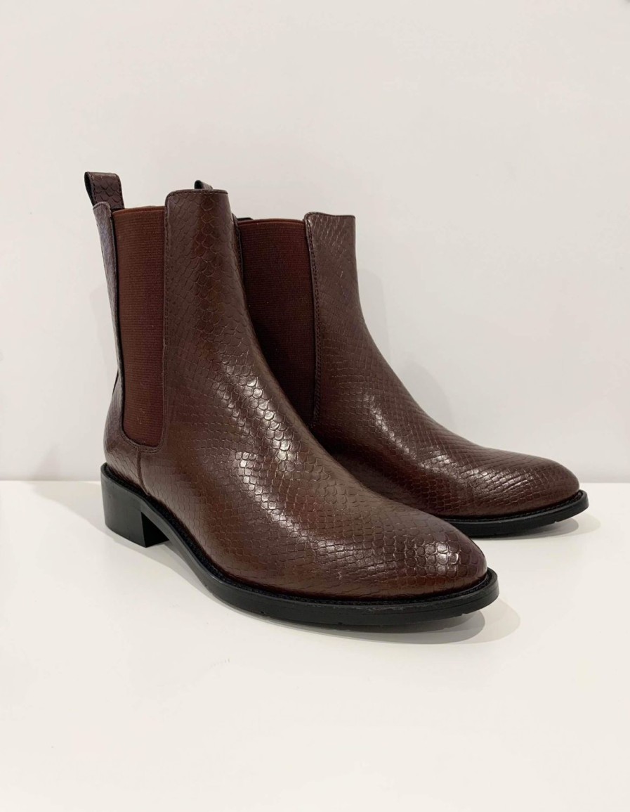 Footwear | Stella & Gemma Hendrix Boot - Brown Croc