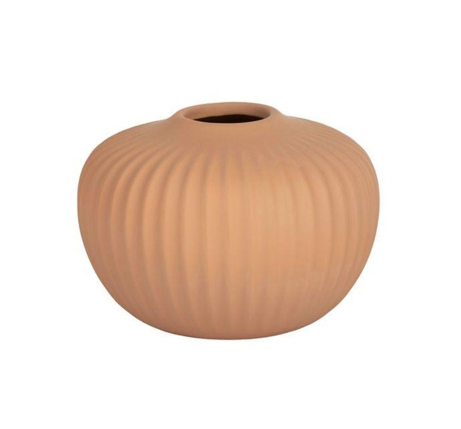 Pots, Planters & Vases | Coast To Coast Home Ruffle Ceramic Vase - Peach