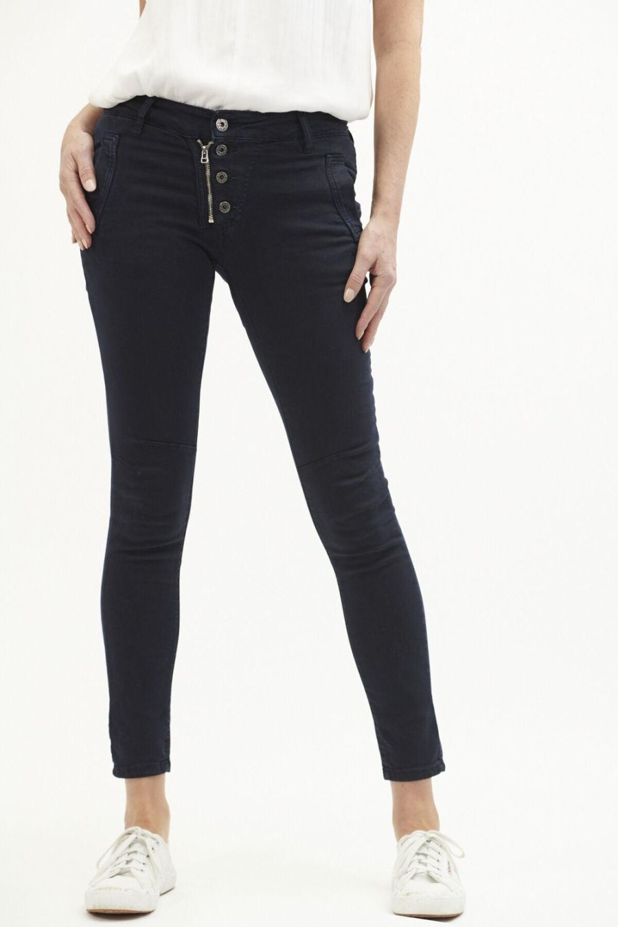 Jeans | Italian Star Classic Button Jean - Black