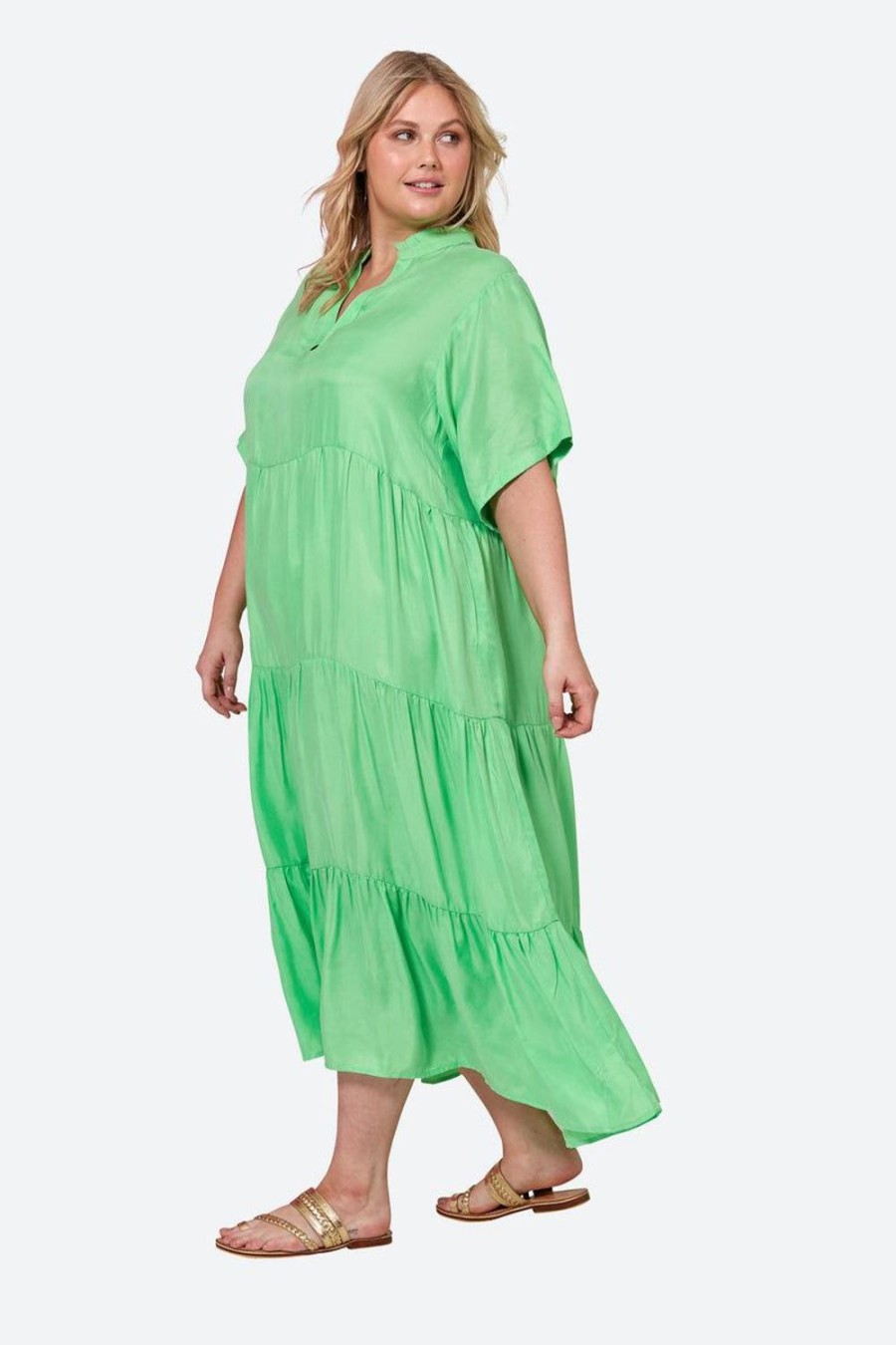 Dresses | Eb & Ive Elixir Tiered Dress - Kiwi