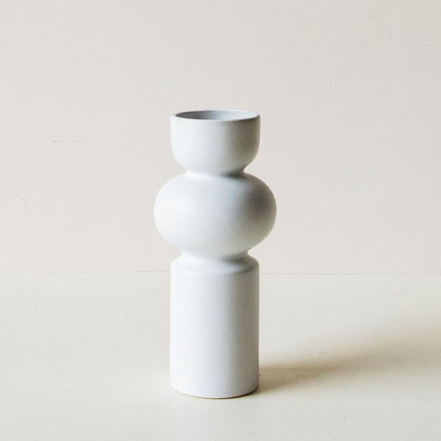 Pots, Planters & Vases | Indigo Love Klein Vase - Matt White - Tall